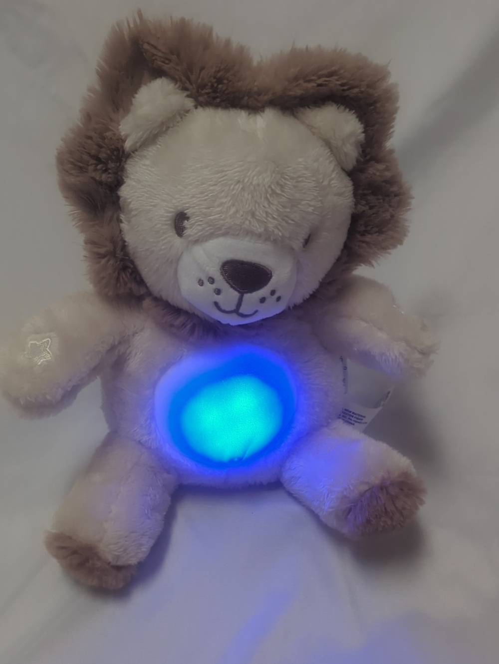 Dreamgro Plush Beige Lion Baby Soother 10" Light Changing & Music Infant Toy